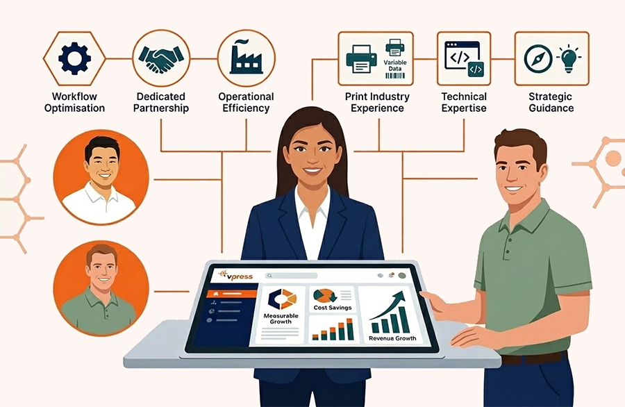 Dedicated Account Management for our Web to Print Customers