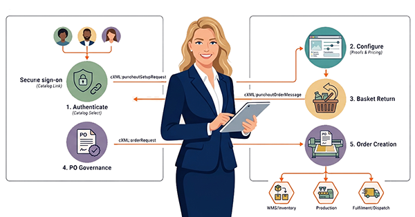 PunchOut and cXML integration with eProcurement platforms